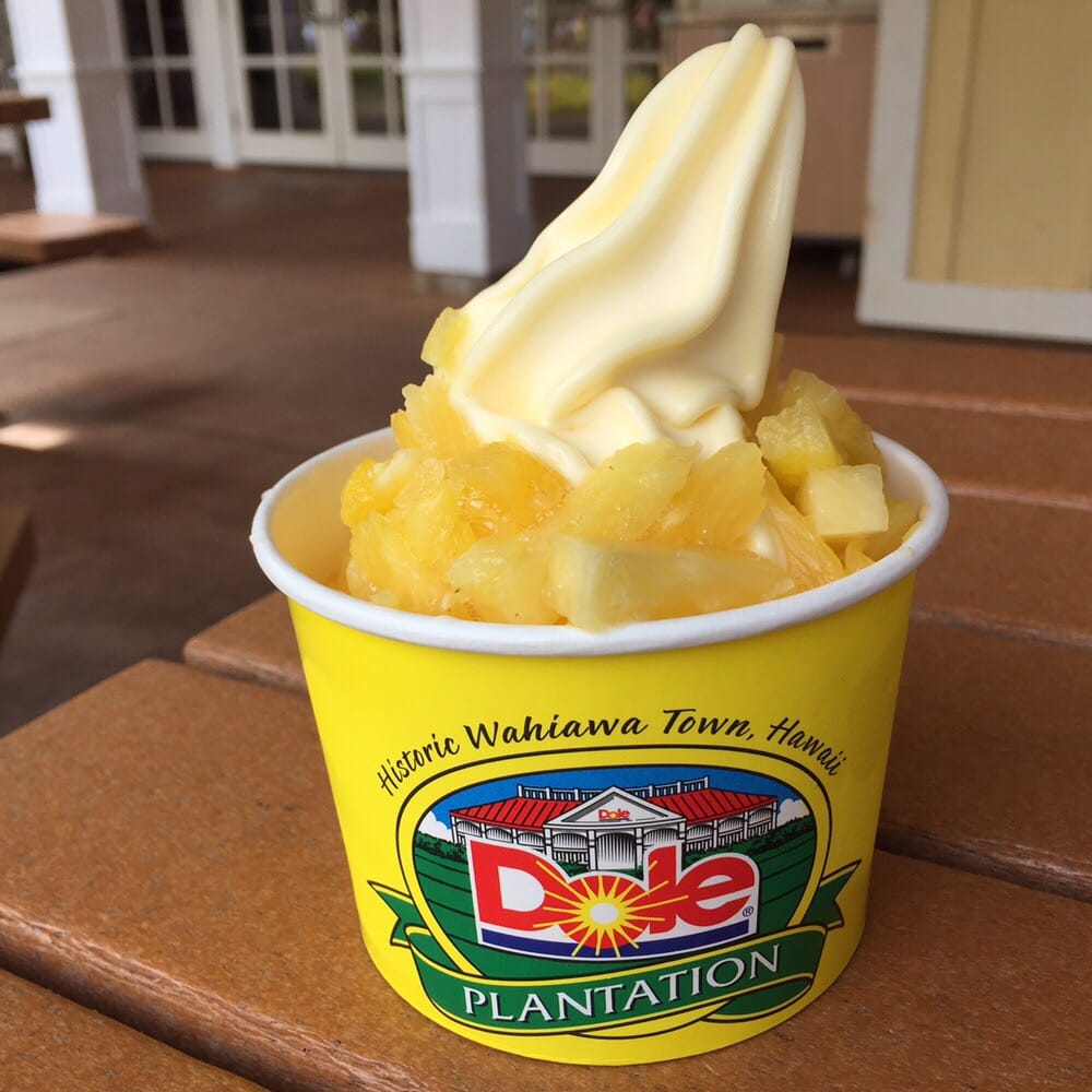 The world famous Dole Pineapple Whip on the Island of Oahu!