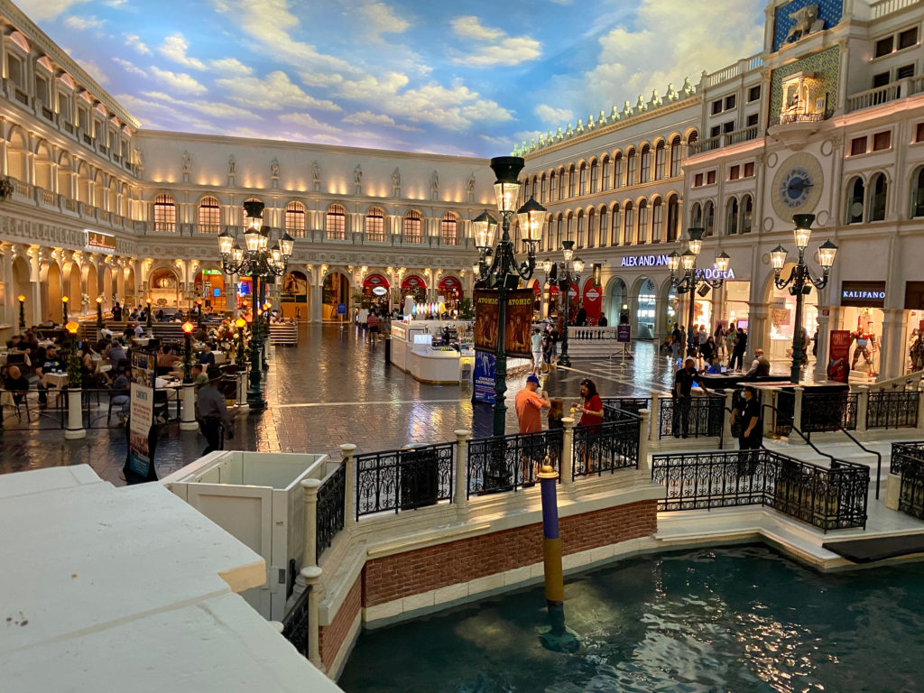 Inside the Venetian Hotel in Las Vegas, Nevada.